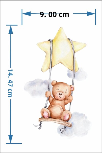 Kt Grup Rocking Teddy Bear Socket Sticker