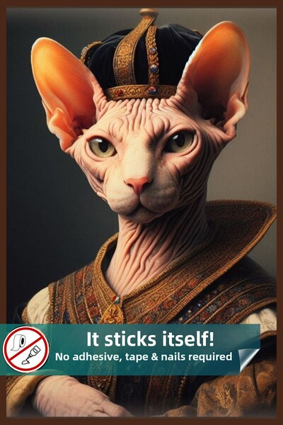 Pi Papers Αφίσα Sphinx Cat, Αφίσα Sphinx Cat, Έξυπνη αφίσα Premium από χαρτί,...