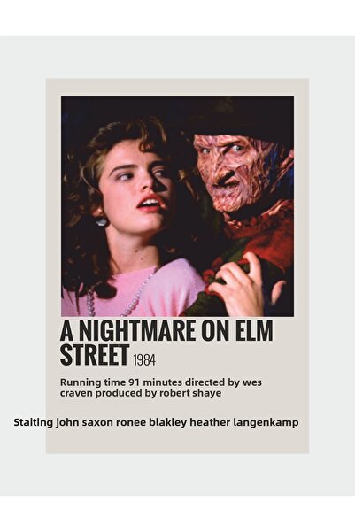 fırsatlar diyarı A Nightmare On Elm Street Film Info Card Poster de perete
