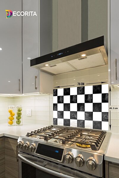 Decorita Protector pentru spatele aragazului din sticla |   Model în carouri ...