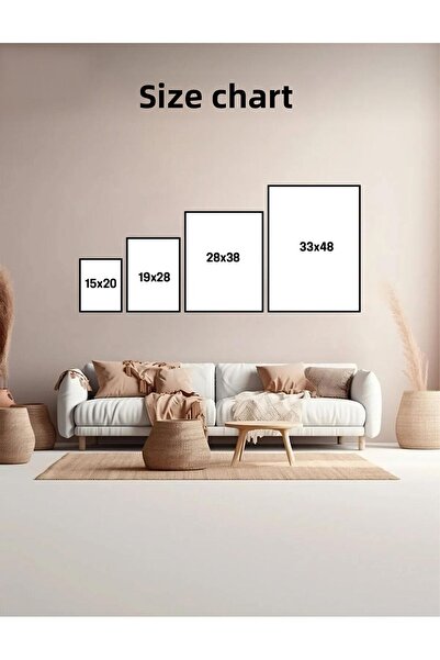 Tuba Decor Σετ ζωγραφικής 3 τεμαχίων με ξύλινο πλαίσιο με εμφάνιση μποέμικης ομορφιάς από MDF