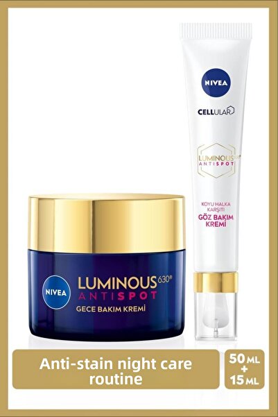 NIVEA كريم ليلي مضاد للعيوب من Luminous630 ثياميدول 50 مل، عامل حماية من الشم...