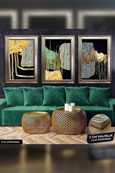 Evinemoda Artistic 3 Piece Painting – Formant with Cvplk Frame