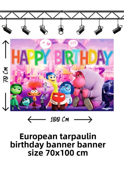 snowparty Πανό γενεθλίων με θέμα το αντίστροφο πρόσωπο