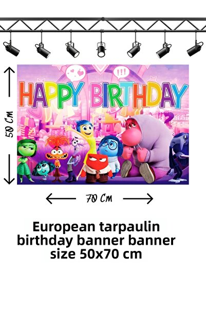 snowparty Πανό γενεθλίων με θέμα το αντίστροφο πρόσωπο