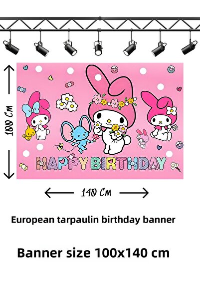 snowparty Πανό γενεθλίων με θέμα την My Melody