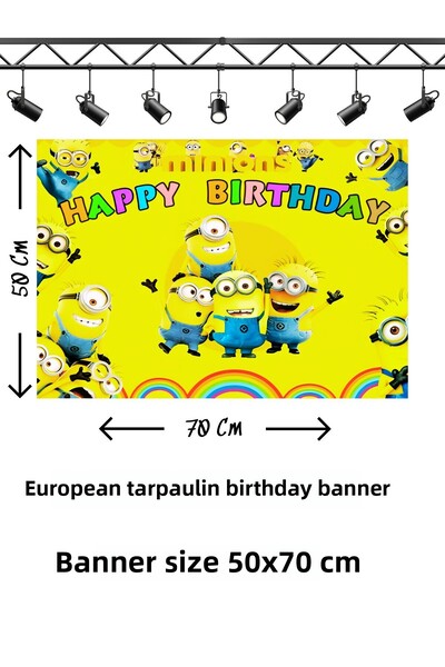 snowparty Minions Minions Themed Birthday Banner