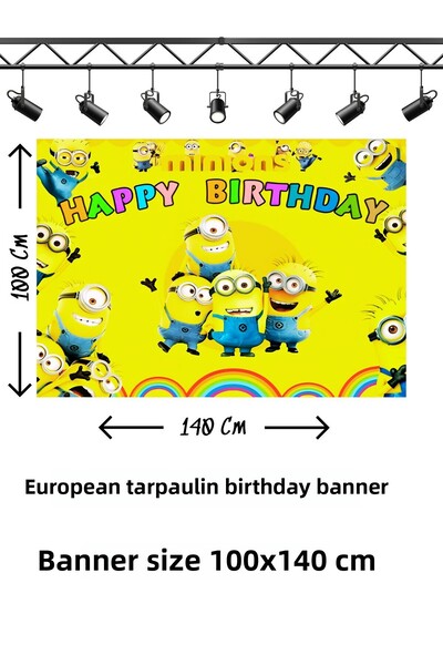 snowparty لافتة عيد ميلاد بموضوع Minions Minions