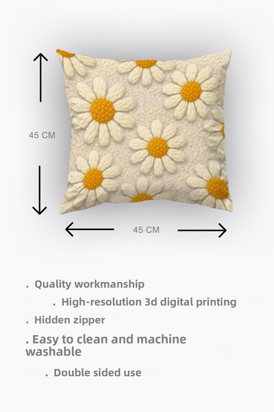 G&C HOME Двустранна калъфка за възглавница от 2 части с дигитален печат и щампа