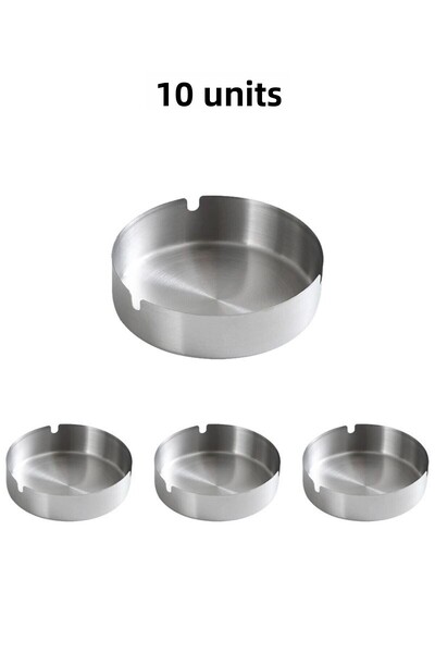 Falconetti 10 Pieces Steel 8cm Cafe Restaurant Dining Round Ash Tray Ashtray ...