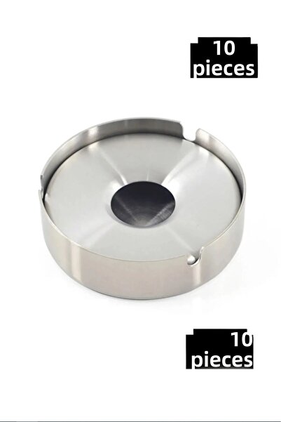Generic Brand Scrumieră metalică (10 bucăți) Scrumieră pentru cafenea/ceainăr...