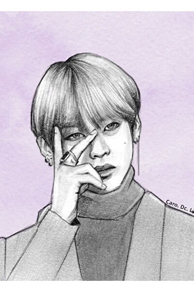 Universal Taehyung Σκίτσο Πίνακας Ξύλινη Αφίσα Διακοσμητική Κωδικός3917