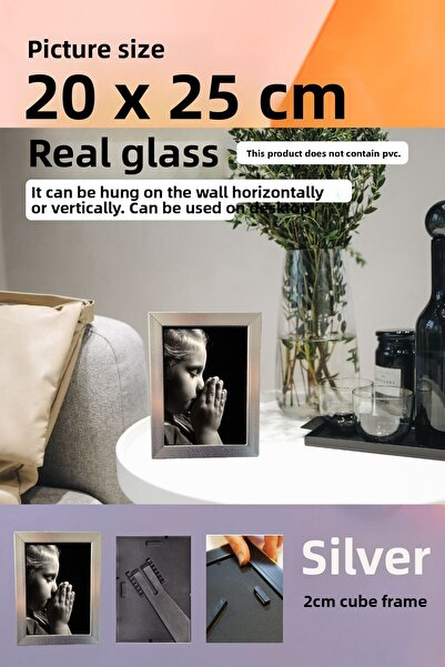 CreaWitch 20mm Assorted Glass Photo Picture Frame - Standing and Wall Hanging Horizontal-Vertical