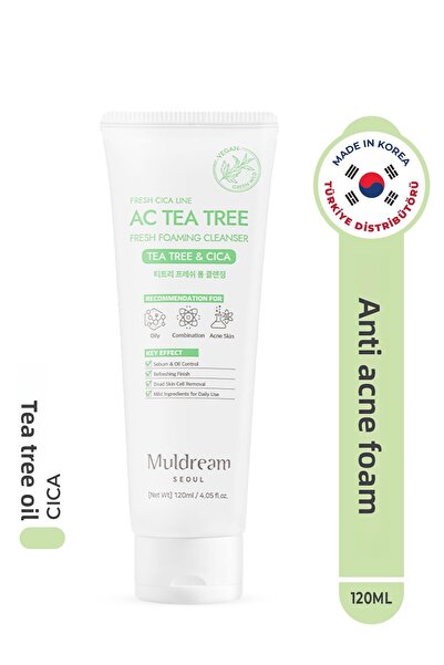 Muldream منظف ​​رغوي منعش من شجرة الشاي من Ac، رغوة تنظيف الوجه، موازنة الدهو...