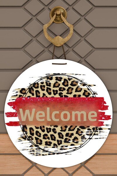 Dormot Home Imprimare digitală modernă Model leopard roșu Ornament pentru ușă...