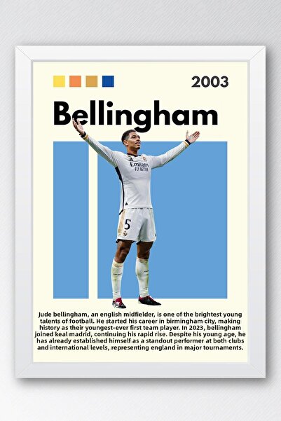 Saturn Πίνακας Jude Bellingham με κορνίζα - Διακοσμητικός πίνακας με κορνίζα ...