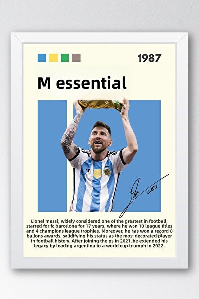 Saturn Лионел Меси в рамка - Декоративна рамка с постер на футболист