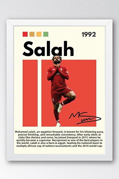 Saturn Pictură înrămată Muhammad Salah - Pictură decorativă cu poster pentru jucător de fotbal