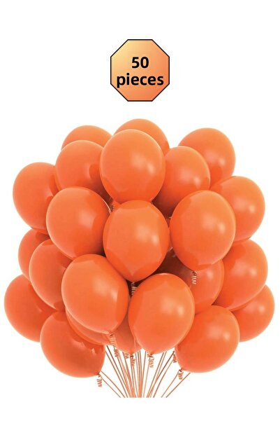 Bunloon Orange Balloon 50 Pieces Pastel Color – Bulk Organization and Decoration Set
