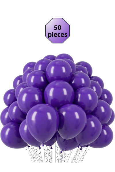 Bunloon بالون أرجواني 50 قطعة بألوان باستيل - مجموعة تنظيم وتزيين بالجملة