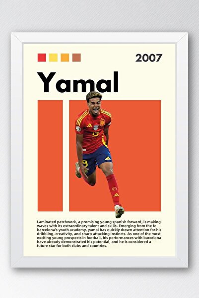 Saturn Tablou cu cadru laminat - Poster de fotbalist cu cadru decorativ