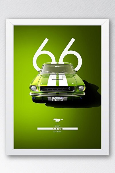 Saturn 1966 Ford Mustang Shelby Fastback GT350 cu cadru de pictură - Poster d...