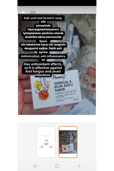 Homm Bitkisel Homm Life Turmeric & Kojic Acid Soap 40 Gr.