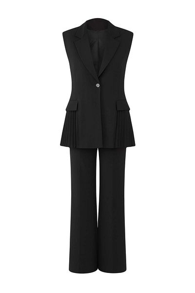 Trendyol Modest Black Regular Finike Plain Woven Hijab Bottom - Top Set Tctaw26Us00039