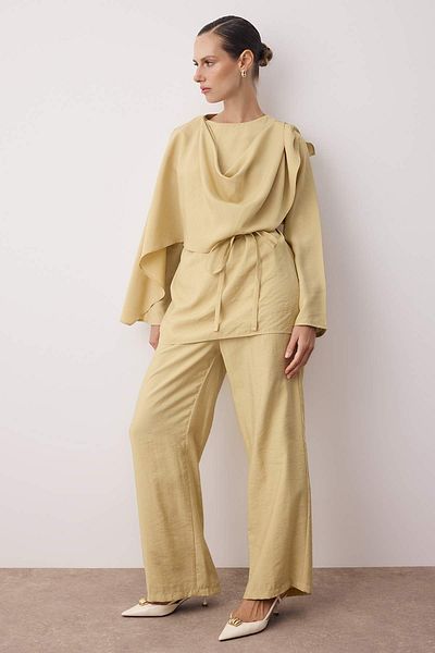 Trendyol Modest Mink Soft Feeling Modal Fabric Woven Bottom - Top Set Tctaw26Us00037