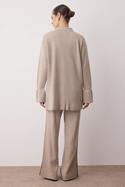 Trendyol Modest Stone Slit Detailed Cardigan-Pants Knitwear Suit Tctaw23Us00028
