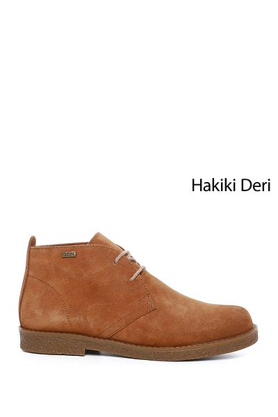 GÖNDERİ(R) Femei / Fete Cizme din piele naturală din piele intoarsa maro Oxford Mold cu talpa din cauciuc