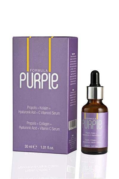 PURPLEFORMULA سيروم بروبوليس كولاجين بحمض الهيالورونيك وفيتامين سي - 30 مل