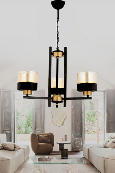 ESSLİGHT Sevda 3-Piece Chandelier Living Room Bedroom Kitchen Young Room Office