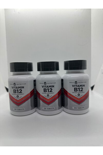 MEKA فيتامين ب-12 التغذية 1000 ماك جرام 120 قرص 3 علب