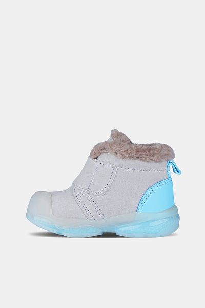 Vicco Mind Model Lighted Furry Lightweight Phylon Baby Boy and Child Gray Boots