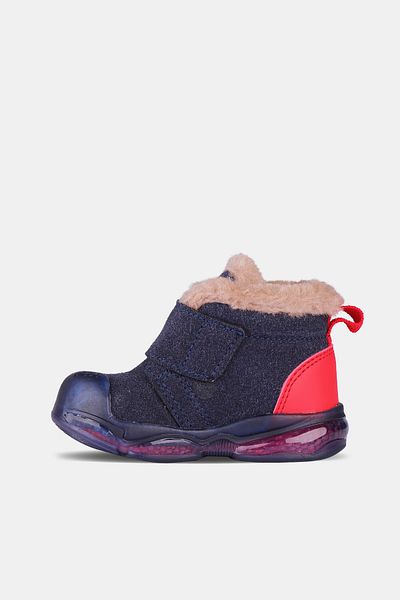 Vicco Mind Model Lighted Furry Lightweight Phylon Baby Boy and Child Navy Blue Boots