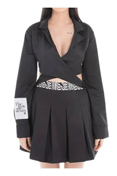 Flashmobnation Black Sequin Party Blazer
