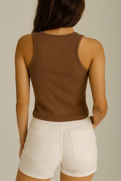 mamizya Twill Camisole Halterneck Crop