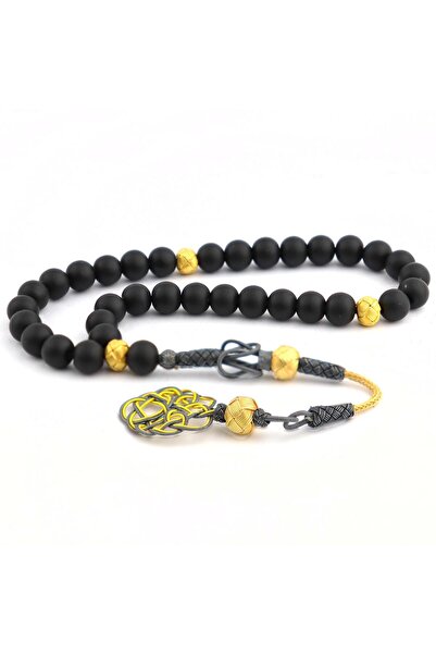 PİGADO 1000 проба срібла, позолочене, плетене, з оніксом, чотки