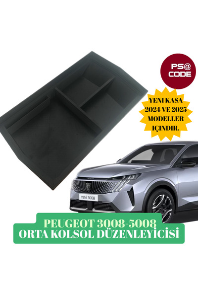 psa code For Peugeot 3008 P64 E-3008 2024 Center Console Armrest Storage Box, Armrest Organizer