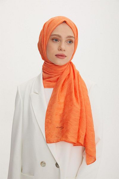 Armine Outlet, Organic Cotton Shawl - 450 - Orange
