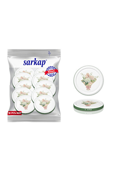 Sarkap Hijyenik Paketli 10 adet Kavanoz Kapağı – Yeşil Buket – 82 mm