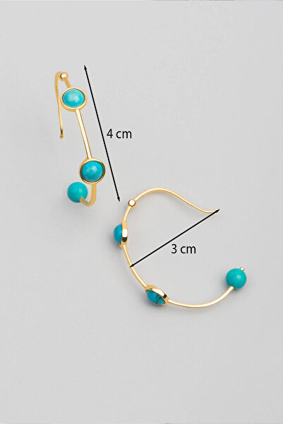 So CHIC... Mistik Ruh 18 Ayar Sarı Altın Kaplama Gümüş Halka Küpe