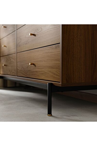 IKEA 6 çekmeceli şifonyer, kahverengi ceviz görünüm, 159x48x81 cm