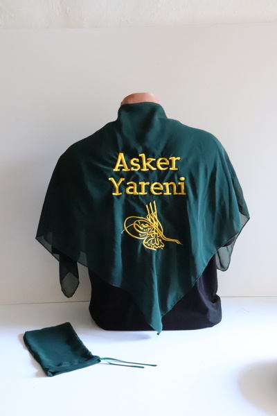 Sanatsal Nakış NAKIŞLI ASKER YARENİ OSMANLI TUĞRALI KINA ÖRTÜSÜ, ASKER YARENİ...