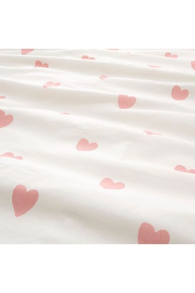 IKEA Elastic White-Pink 150X200/50X60 cm Children's Duvet Cover Set White Fade Resistant