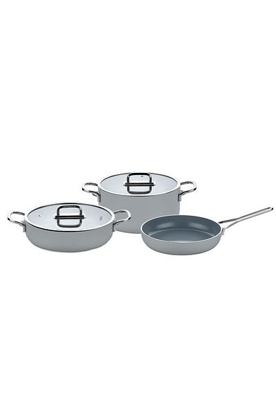 Amboss 5 Piece Ideal Fireproof Nonstick Ceramic Cookware Pan Set – Gray