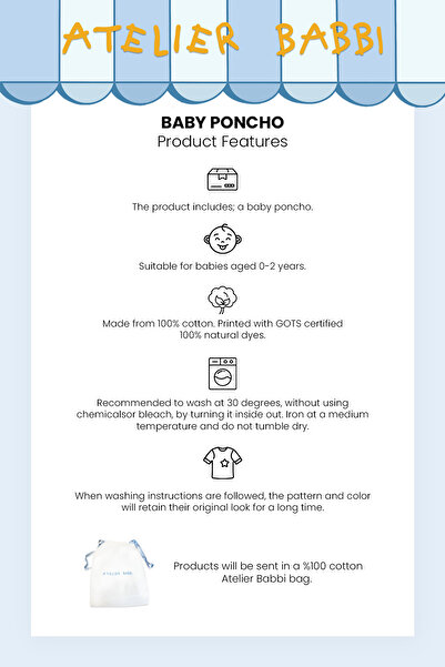 Atelier Babbi Poncho & Muslin Cover Set - Little Flowers / Red