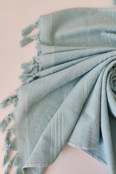 Sevim Towel Peshtemal 90X170Cm - Soft and Highly Water Absorbent - 100% Cotton-Mint