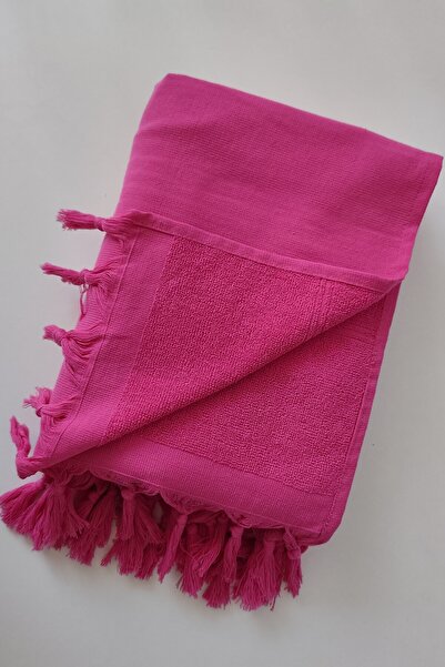 Sevim Πετσέτα Peshtemal 100% βαμβακερή 90x170cm - Πετσέτα παραλίας & πισίνας - Φούξια